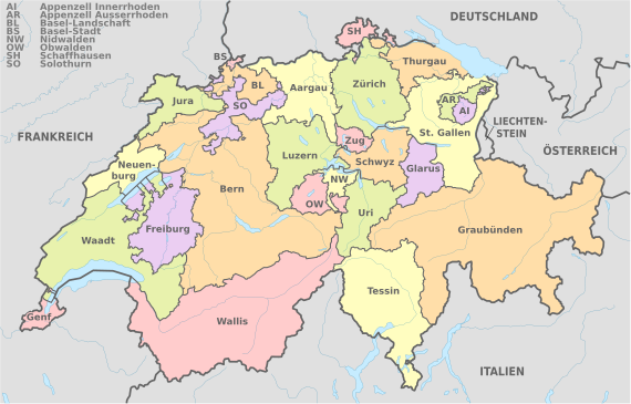Map Switzerland MIS Group
